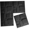 imageArt3d PVC 3D Panel for Interior Wall Decor Wavy Textured Tile 12Pack 197 x 197in WhiteBlack