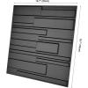 imageArt3d PVC 3D Panel for Interior Wall Decor Wavy Textured Tile 12Pack 197 x 197in WhiteCarbon Black