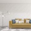 imageArt3d PVC 3D Panel for Interior Wall Decor Wavy Textured Tile 12Pack 197 x 197in WhiteCubic
