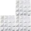 imageArt3d PVC 3D Panel for Interior Wall Decor Wavy Textured Tile 12Pack 197 x 197in WhiteCubic