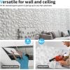 imageArt3d PVC 3D Panel for Interior Wall Decor Wavy Textured Tile 12Pack 197 x 197in WhiteDiamond