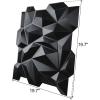 imageArt3d PVC 3D Panel for Interior Wall Decor Wavy Textured Tile 12Pack 197 x 197in WhiteDiamond Black