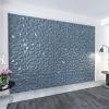 imageArt3d PVC 3D Panel for Interior Wall Decor Wavy Textured Tile 12Pack 197 x 197in WhiteDiamond Gray