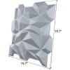 imageArt3d PVC 3D Panel for Interior Wall Decor Wavy Textured Tile 12Pack 197 x 197in WhiteDiamond Gray