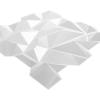 imageArt3d PVC 3D Panel for Interior Wall Decor Wavy Textured Tile 12Pack 197 x 197in WhiteDiamond White
