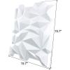 imageArt3d PVC 3D Panel for Interior Wall Decor Wavy Textured Tile 12Pack 197 x 197in WhiteDiamond White