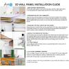 imageArt3d PVC 3D Panel for Interior Wall Decor Wavy Textured Tile 12Pack 197 x 197in WhiteMagic SquareWhite