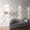imageArt3d PVC 3D Panel for Interior Wall Decor Wavy Textured Tile 12Pack 197 x 197in WhiteMagic SquareWhite