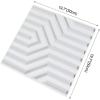 imageArt3d PVC 3D Panel for Interior Wall Decor Wavy Textured Tile 12Pack 197 x 197in WhiteMaze White