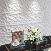 imageArt3d PVC 3D Panel for Interior Wall Decor Wavy Textured Tile 12Pack 197 x 197in WhiteMesh White