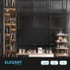 imageArt3d PVC 3D Panel for Interior Wall Decor Wavy Textured Tile 12Pack 197 x 197in WhiteMidnight Black