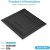 imageArt3d PVC 3D Panel for Interior Wall Decor Wavy Textured Tile 12Pack 197 x 197in WhiteMidnight Black