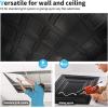 imageArt3d PVC 3D Panel for Interior Wall Decor Wavy Textured Tile 12Pack 197 x 197in WhiteMidnight Black