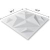 imageArt3d PVC 3D Panel for Interior Wall Decor Wavy Textured Tile 12Pack 197 x 197in WhiteModern