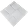 imageArt3d PVC 3D Panel for Interior Wall Decor Wavy Textured Tile 12Pack 197 x 197in WhiteRectangle White