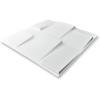 imageArt3d PVC 3D Panel for Interior Wall Decor Wavy Textured Tile 12Pack 197 x 197in WhiteRectangle White
