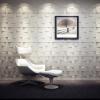 imageArt3d PVC 3D Panel for Interior Wall Decor Wavy Textured Tile 12Pack 197 x 197in WhiteRectangle White