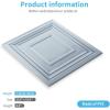imageArt3d PVC 3D Panel for Interior Wall Decor Wavy Textured Tile 12Pack 197 x 197in WhiteSquare Gray