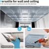 imageArt3d PVC 3D Panel for Interior Wall Decor Wavy Textured Tile 12Pack 197 x 197in WhiteSquare Gray