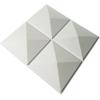 imageArt3d PVC 3D Panel for Interior Wall Decor Wavy Textured Tile 12Pack 197 x 197in WhiteSquare White