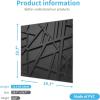 imageArt3d PVC 3D Panel for Interior Wall Decor Wavy Textured Tile 12Pack 197 x 197in WhiteStripes Black