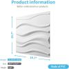 imageArt3d PVC 3D Panel for Interior Wall Decor Wavy Textured Tile 12Pack 197 x 197in WhiteWave 3White