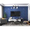 imageArt3d PVC 3D Panel for Interior Wall Decor Wavy Textured Tile 12Pack 197 x 197in WhiteWave Blue