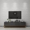 imageArt3d PVC 3D Panel for Interior Wall Decor Wavy Textured Tile 12Pack 197 x 197in WhiteWavy White