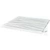 imageArt3d PVC 3D Panel for Interior Wall Decor Wavy Textured Tile 12Pack 197 x 197in WhiteWavy White