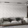 imageArt3d PVC 3D Panel for Interior Wall Decor Wavy Textured Tile 12Pack 197 x 197in WhiteWhite