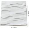 imageArt3d PVC 3D Panel for Interior Wall Decor Wavy Textured Tile 12Pack 197 x 197in WhiteWhite