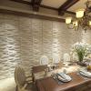 imageArt3d PVC 3D Panel for Interior Wall Decor Wavy Textured Tile 12Pack 197 x 197in WhiteWhite