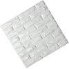 imageArt3d PVC 3D Panel for Interior Wall Decor Wavy Textured Tile 12Pack 197 x 197in WhiteWhite Brick