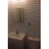 imageArt3d PVC 3D Panel for Interior Wall Decor Wavy Textured Tile 12Pack 197 x 197in WhiteWhite Brick