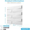 imageArt3d PVC 3D Panel for Interior Wall Decor Wavy Textured Tile 12Pack 197 x 197in WhiteZebra