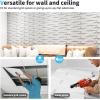 imageArt3d PVC 3D Panel for Interior Wall Decor Wavy Textured Tile 12Pack 197 x 197in WhiteZebra