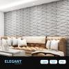 imageArt3d PVC 3D Panel for Interior Wall Decor Wavy Textured Tile 12Pack 197 x 197in WhiteZebra