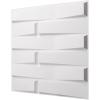 imageArt3d PVC 3D Panel for Interior Wall Decor Wavy Textured Tile 12Pack 197 x 197in WhiteZebra