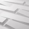 imageArt3d PVC 3D Panel for Interior Wall Decor Wavy Textured Tile 12Pack 197 x 197in WhiteZebra