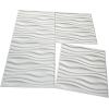 imageArt3d PVC Wave Board Textured 3D Wall Panels White 197quot x 197quot 12 PackMatt White