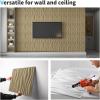 imageArt3d PVC Wave Board Textured 3D Wall Panels White 197quot x 197quot 12 PackWalnut