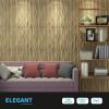 imageArt3d PVC Wave Board Textured 3D Wall Panels White 197quot x 197quot 12 PackWalnut
