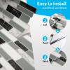 imageArt3d Peel and Stick Wall Tile for Kitchen Backsplash 12quotx12quot 10 TilesGray