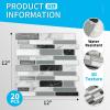 imageArt3d Peel and Stick Wall Tile for Kitchen Backsplash 12quotx12quot 10 TilesGray