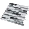 imageArt3d Peel and Stick Wall Tile for Kitchen Backsplash 12quotx12quot 10 TilesGray