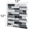 imageArt3d Peel and Stick Wall Tile for Kitchen Backsplash 12quotx12quot 10 TilesGray