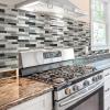 imageArt3d Peel and Stick Wall Tile for Kitchen Backsplash 12quotx12quot 10 TilesGray