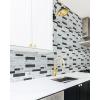 imageArt3d Peel and Stick Wall Tile for Kitchen Backsplash 12quotx12quot 10 TilesGray Marble Thickened