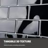 imageArt3d Premium 10Sheet Peel and Stick Tile Backsplash  12quotx12quot for Kitchen  Bright WhiteBlack