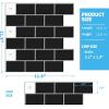 imageArt3d Premium 10Sheet Peel and Stick Tile Backsplash  12quotx12quot for Kitchen  Bright WhiteBlack